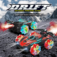 DWI cool lighting stunt remote control car spray four-wheel drive drift racing gesture sensor remote control car children's toy