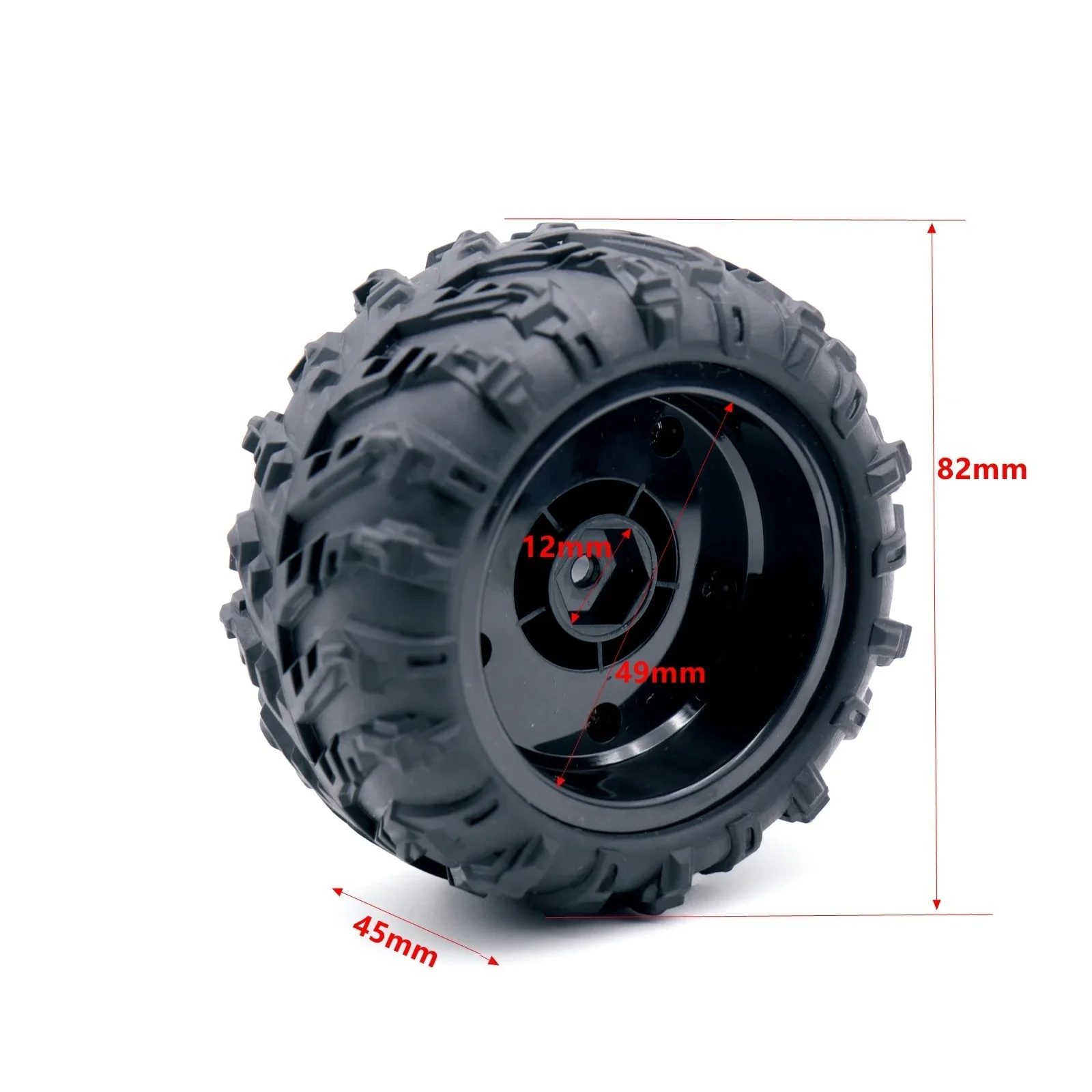 4PCS 12mm Hex Skidproof Rubber Tire 6034 for SCY 16101 PRO 16102 PRO Upgrade 1/16 RC Monster Truck Wheel Parts