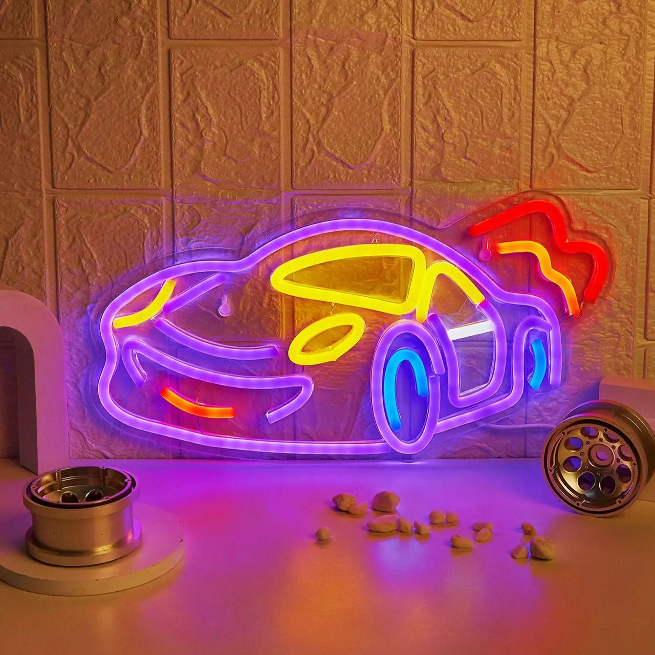

Светодиодная неоновая вывеска Chi-buy в виде спортивного автомобиля, работающая от USB, ночник, подходит для спальни, свадьбы, игровой комнаты, в качестве подарка.