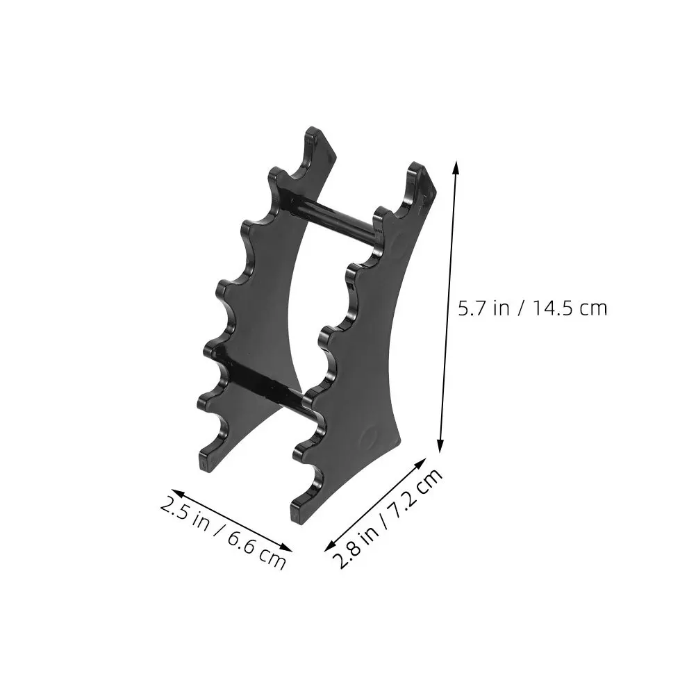 2 stücke Make-Up Trocknen Rack 6-Slots Kompakte Organizer Horizontale Stift Display-ständer Robuste Kunststoff Pinsel Halter Für Pinsel