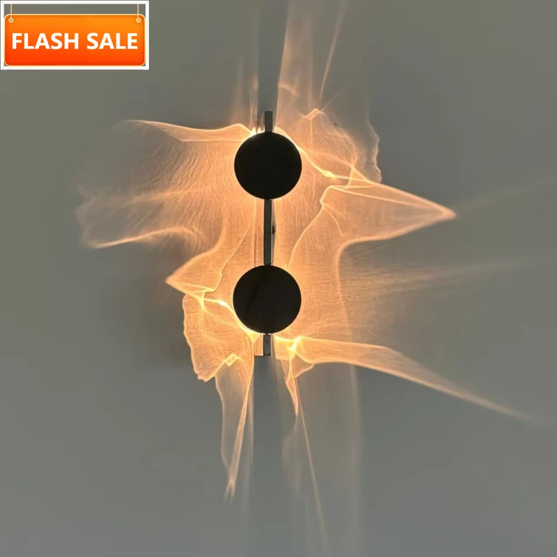 

UDDALight Stainless Steel Minimalist Wave Effect Rippled Light LED Wall Sconce for Bedroom Living Room Hallway