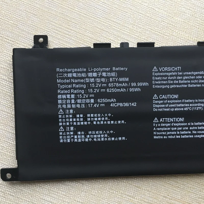 SupStone BTY-M6M Laptop Battery For MSI GE66 GE76 Raider 10SF,GS66 10SE,GP76,66GP,WE76 11UM,WS66 10Ge,MS-16V1,Creator 15 A10SD image 3