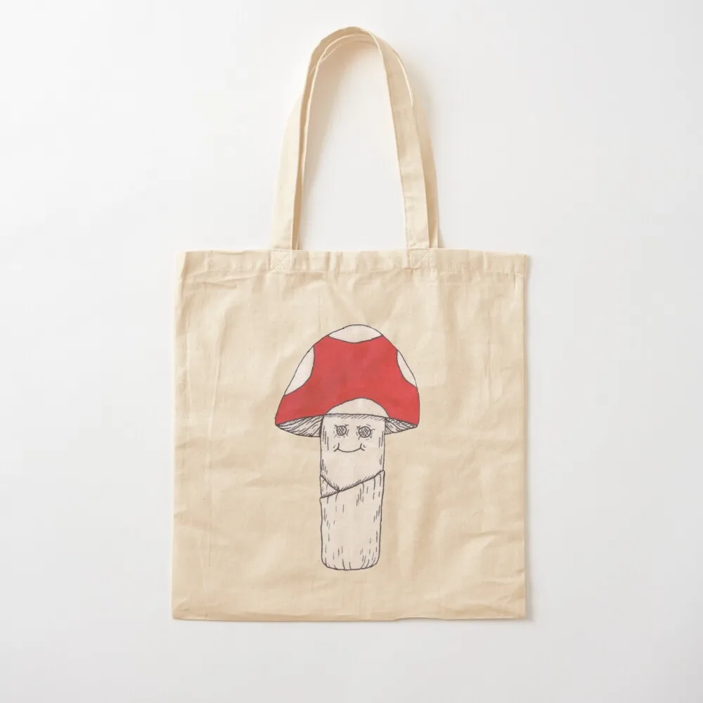Happy red mush Tote Bag shopping cart bags tote bag university shopper bag women canvas