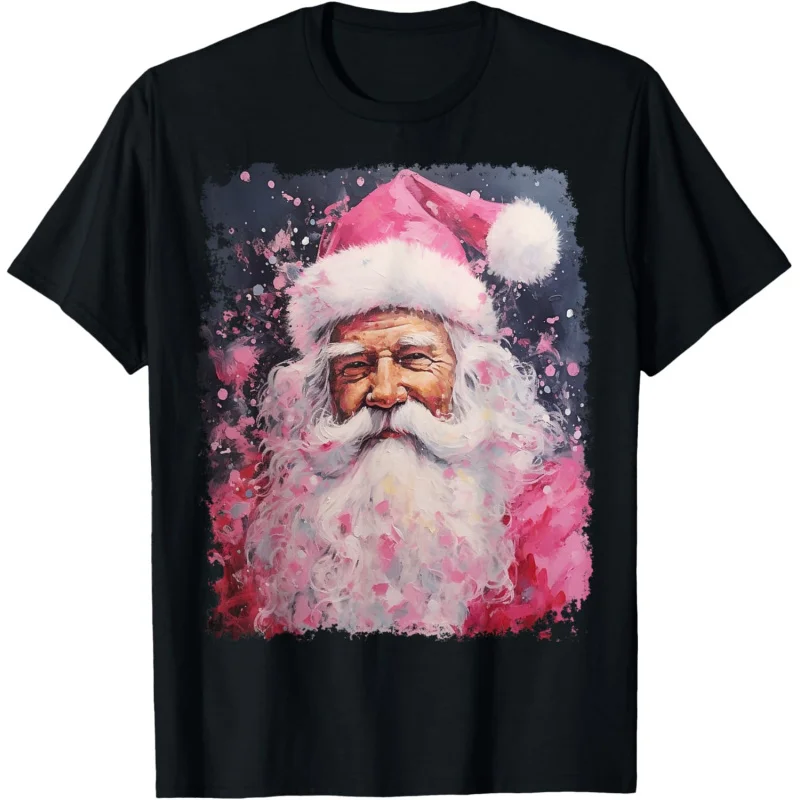 

Santa Claus Merry Christmas pink T-shirt