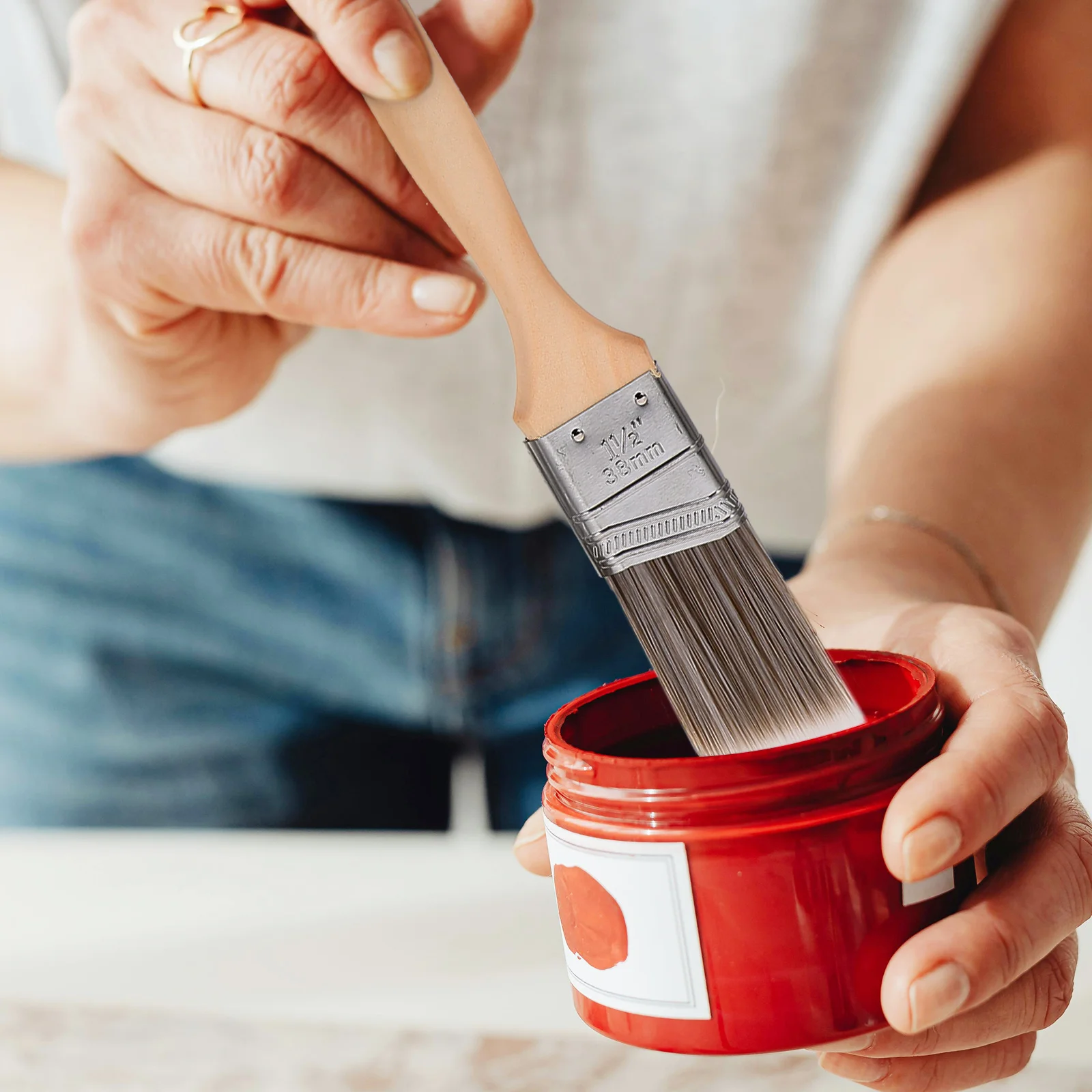 

5Pcs Wooden Handle Paint Brushes Oil Paint Brush Set Multifunction Painting Wall Art Craft Brushes Painting Brush