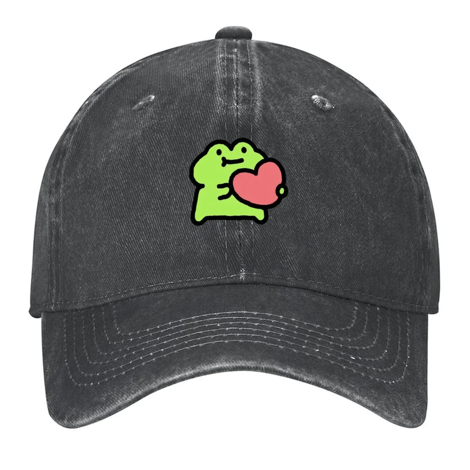 

frog 02 Baseball Cap Snap Back Hat Sports Cap black fun hats Designer Man Women's