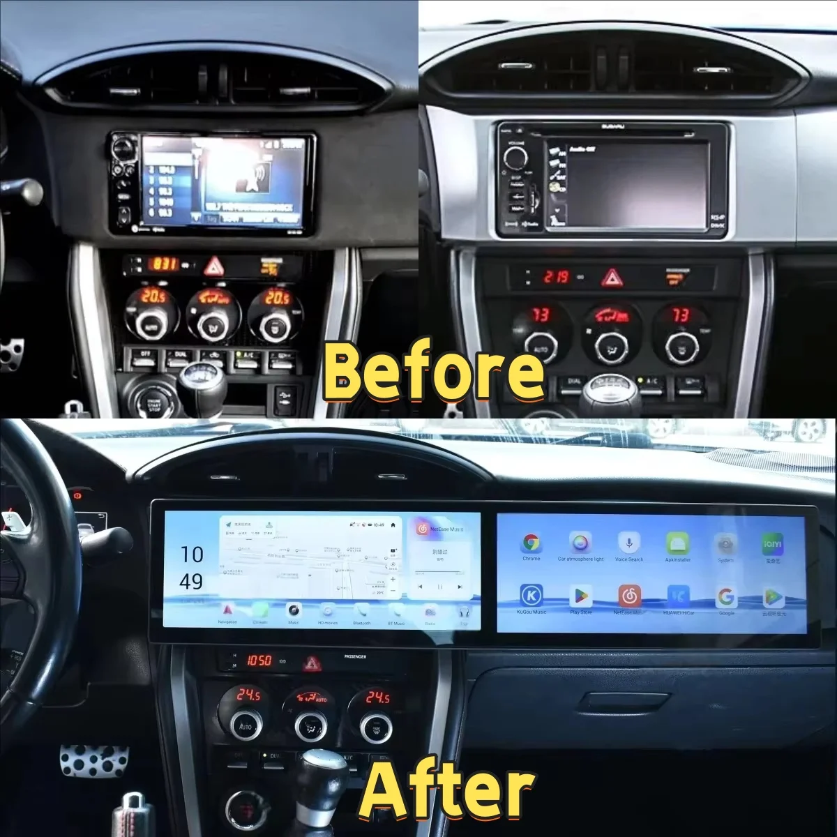 Android 13 Car Radio GPS Multimedia Stereo Player For Toyota 86 Subaru BRZ 2012-2021 Wireless Carplay Touch Screen Head unit 4G