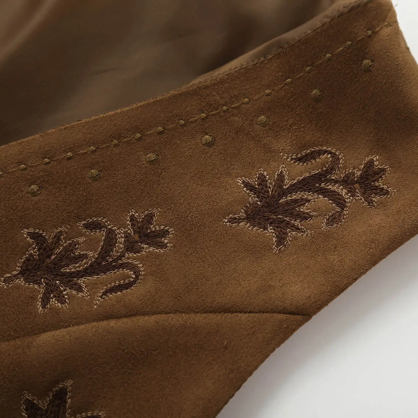 n المطرزة الغزلان الجلد المخملية سترة المرأة ربيع الخريف V-ne مربوط التخسيس طبقات أعلى عطلة Sle العصرية #4