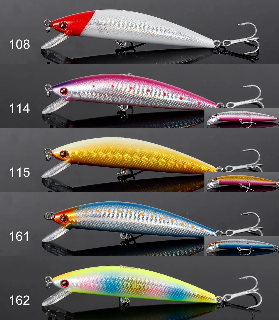 Noeby 120 mm 44 g schwerer sinkender Minnow-Angelköder, langer Wurf-Wobbler, künstlicher harter Köder für Wolfsbarsch, Salzwasser-Angelköder – Detail 8