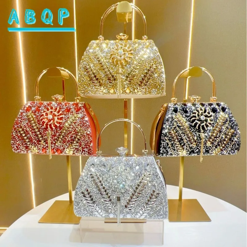 

New Dinner Party Women's Bag with Diamonds Dinner Party Women's Handbag Luxury Brand Diamond-encrusted Women's Shoulder Bag
