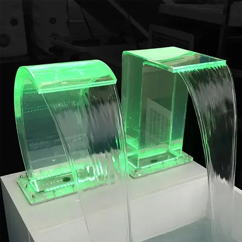 

Home Wall Acrylic Indoor Water Blade Cascade Raindrop Garden Sheer Descent Waterfall Swimming Pool Water Fountain