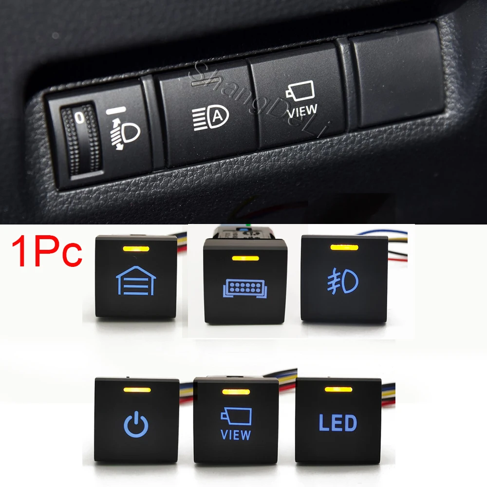 1Pc Car LED Fog Light Bar Camera View Garage Control Switch Power On Off Button For Toyota Camry Corolla 2018 Rav4 2019 2020