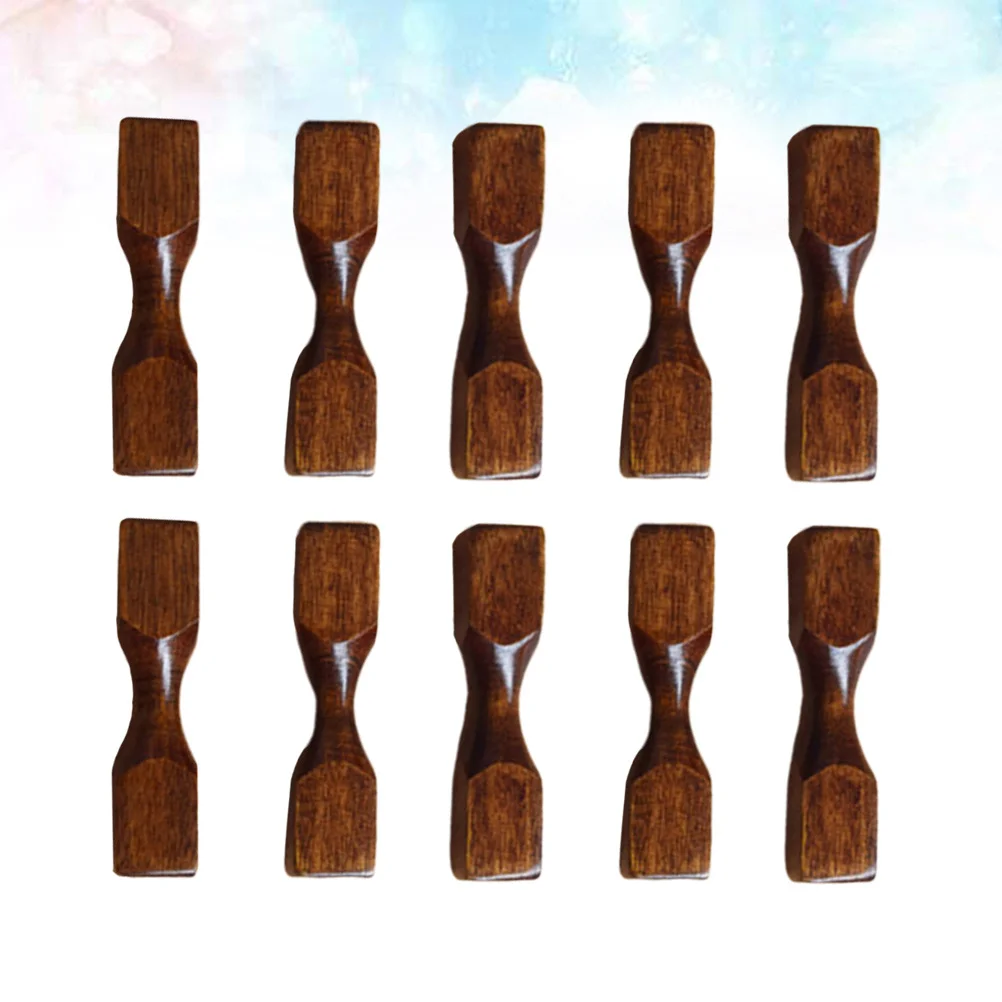 

10pcs Wooden Chopstick Rest Dumbbell Shape Design Non-Slip Tableware Holder For Dining Table Use Chopstick Stand Kitchen Barware