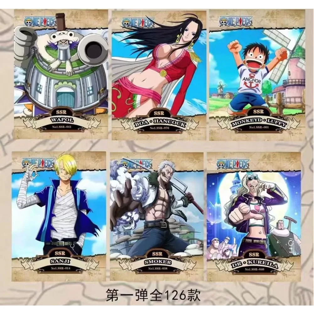 One Piece Cards Collection Classic Japanese Anime Characters Luffy Sanji Zoro Stereoscopic Raster Card Toy Kid's Festival Gift