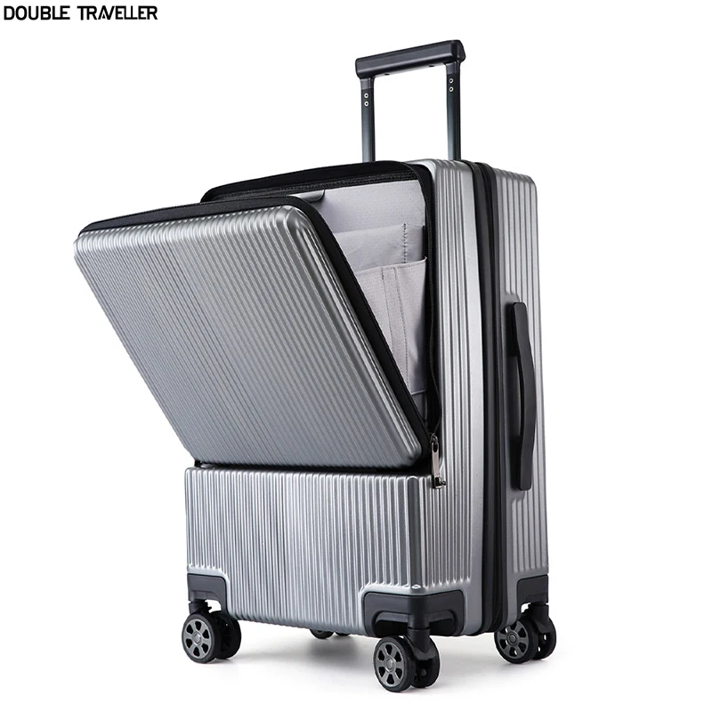 Valise à Roulettes avec Micro USB pour Homme, Bagage de Voyage avec Sacoche pour Ordinateur Portable, Nouvelle Collection 2023