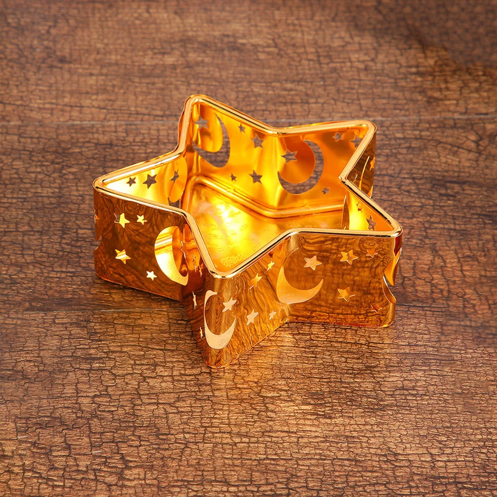 

Iron Hollow Five-Pointed Star Candy Plate Metal Candy Nuts Chocolate Dried Fruit Display Tray Elegant Snack Serving