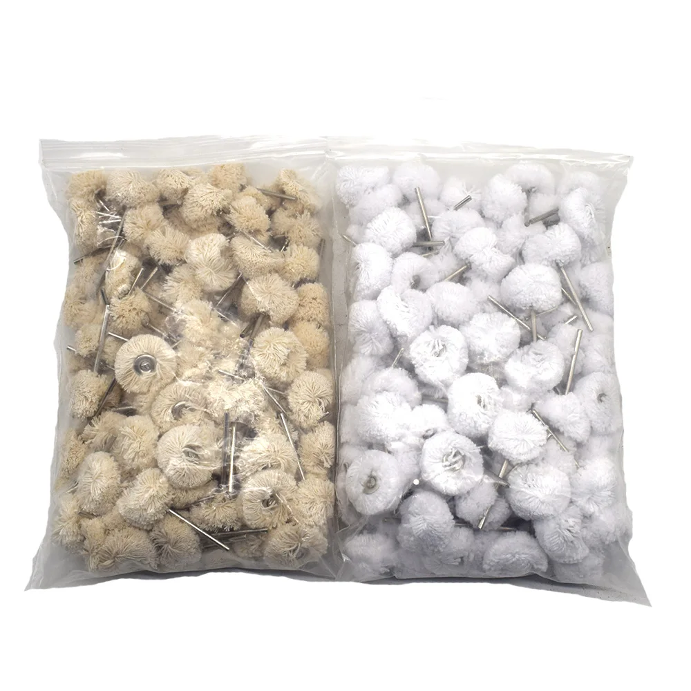 100PCS Cotton Thread Polishing Brush Buffing Wheel for Jewelry Grinding Dremel Rotary Tool