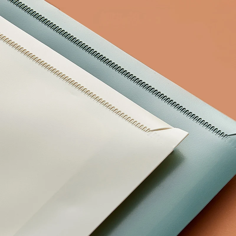 12Pcs Creative Retro Color A4 Folder PP Folder Lock Button Design Envelope Document Office File Organizer Bag