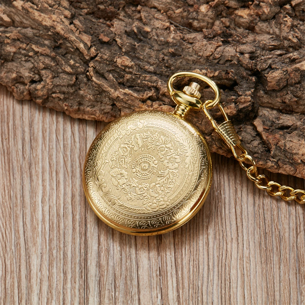 Para minha irmã relógio de bolso de quartzo luxuoso pingente de ouro algarismos romanos dial relógio de bolso aniversário feminino presente de aniversário