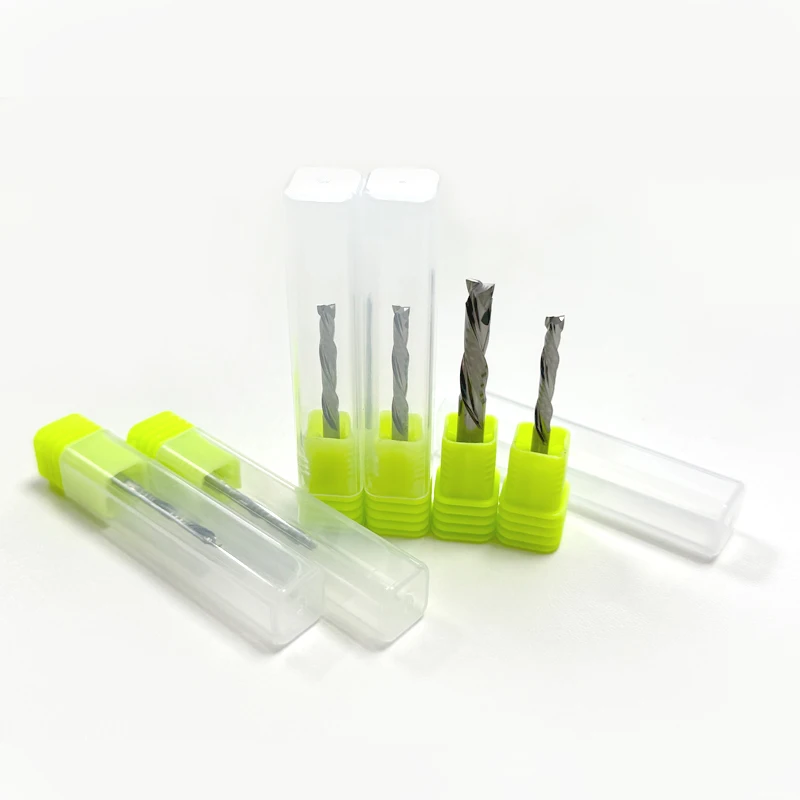 

1 шт. 3,175/4/5/6/8/10 мм две канавки вверх и вниз, спиральные твердосплавные фрезы для сжатия древесины, ПВХ, концевые фрезы