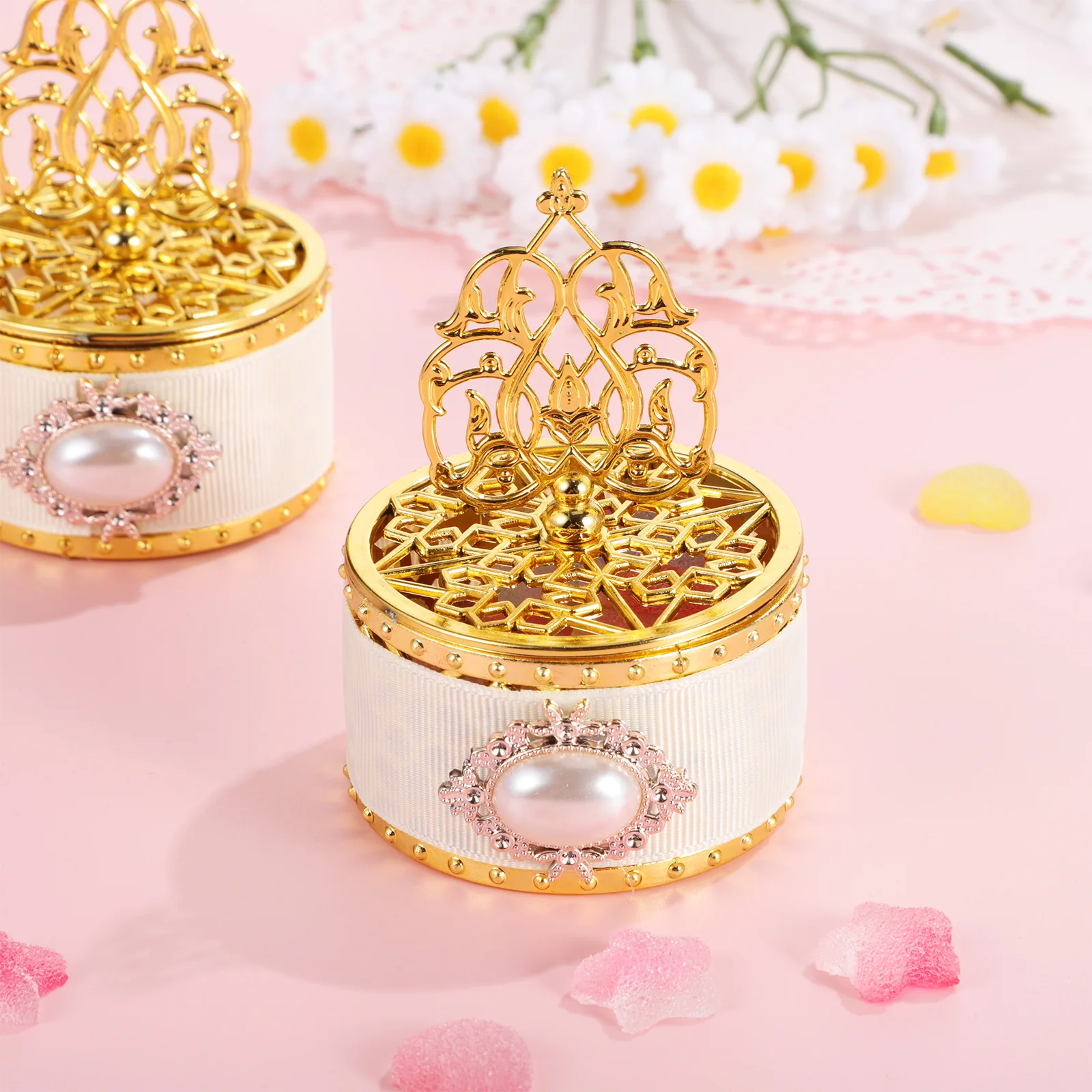 

12pcs Candy Grace Unique Wedding Favor Boxes Baby Shower Treat Boxes Plastic Container Gift Packaging