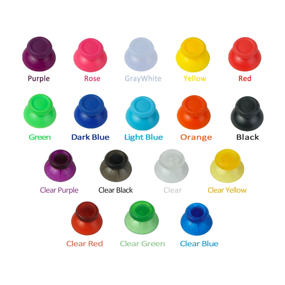 20 шт., цветная крышка-рокер с ручкой, геймпад, контроллер, 3D аналоговый джойстик, колпачки с грибовидной головкой для Sony Playstation 5 PS5