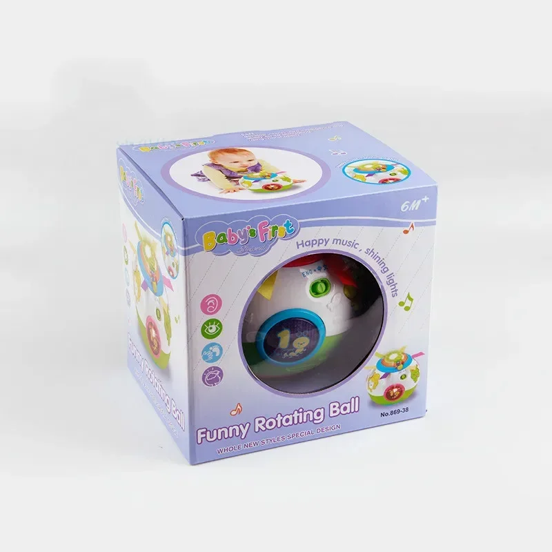 Baby puzzle toy naughty spin ball musica elettrica luce multifunzionale bambini interazione equilibrio cubetti di ghiaccio giocattoli