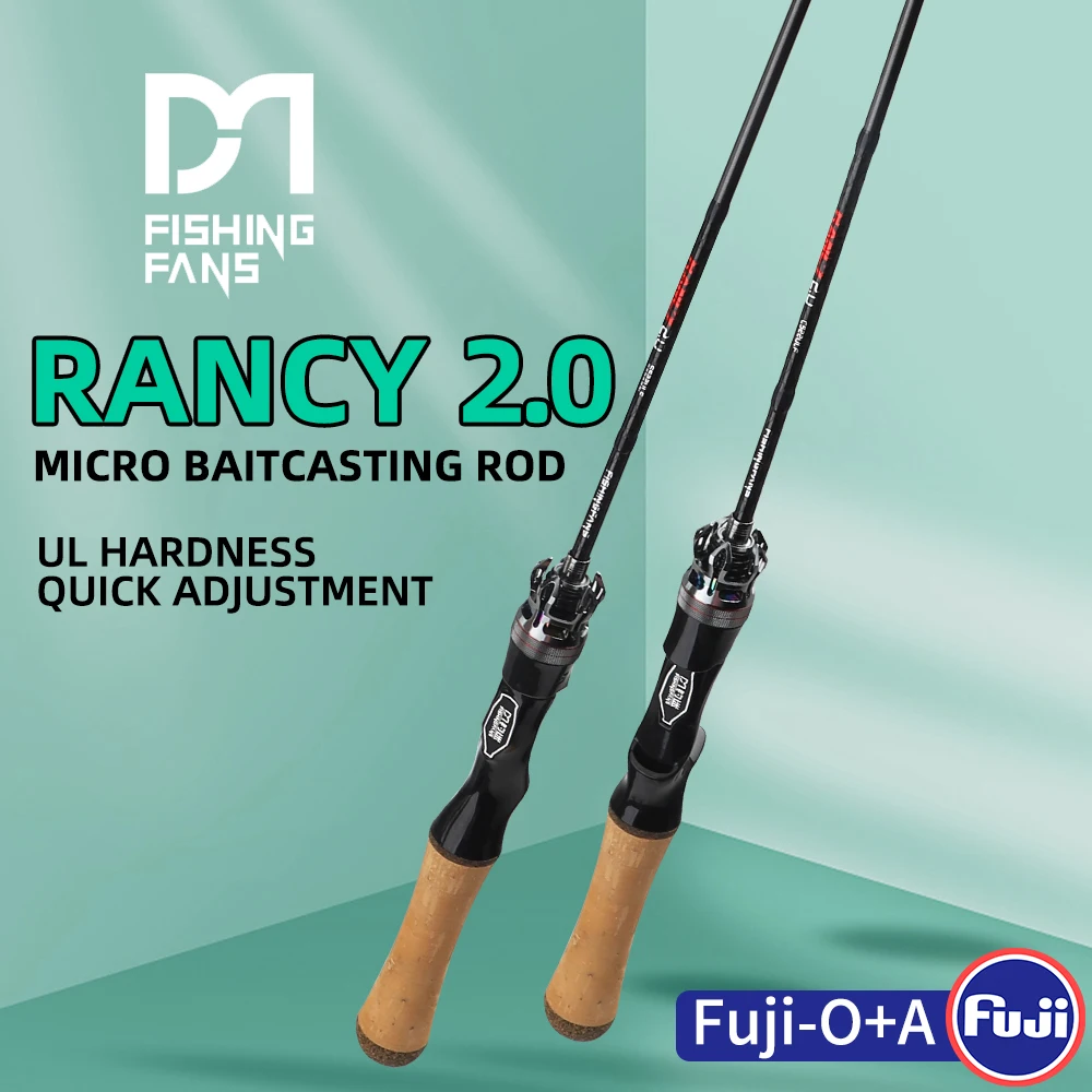 FISHINGFANS RANCY 2.0 FUJI O GUIDE RATTLE REEL SEAT AA CORK HANDLE X CROSS CARBON SOLID CARBON TIP UL ULTRALIGHT FISHING ROD