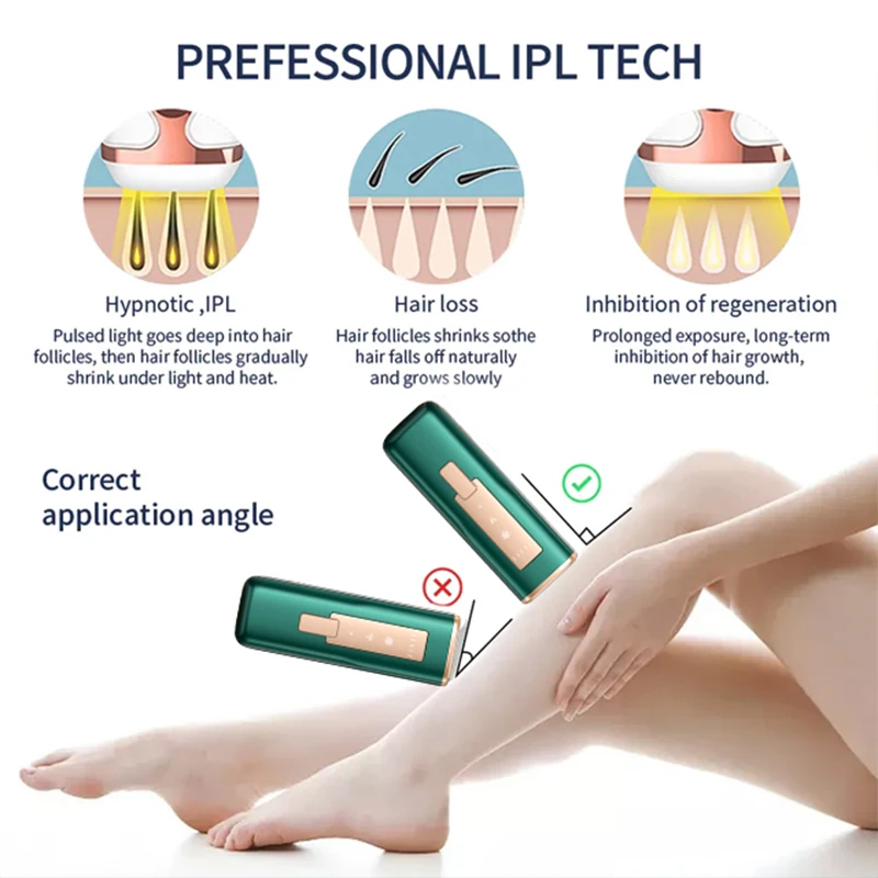PAKISS Ice IPL Hair Removal for Women and Men Laser Permanent  Face Leg Arm Back Whole Body  Remover FY-B507