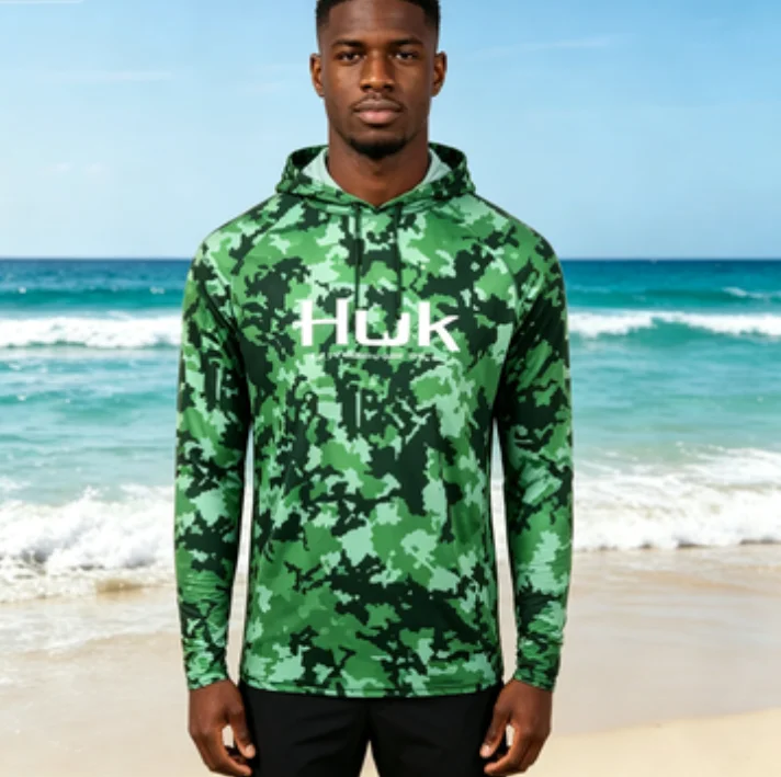 

Fishing Shirts Long Sleeve Uv Protection Clothing HUK Outdoor Summer Jersey Upf 50 Clothes Performance Breathable