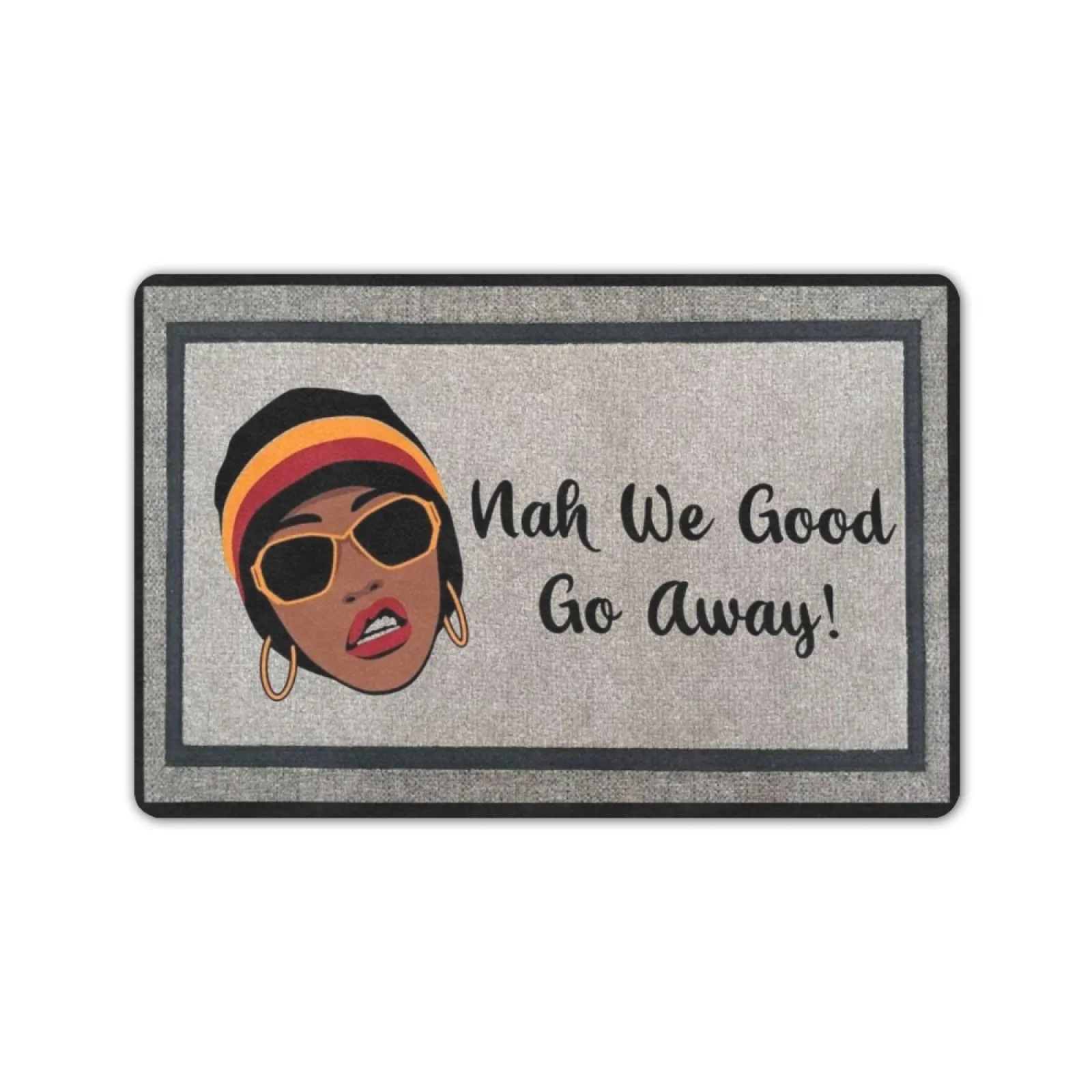 

GO AWAY Doormat Rubber Entrance Floor Mat Porch Decor Shoe Gift Front Rug Outdoor Door Mat