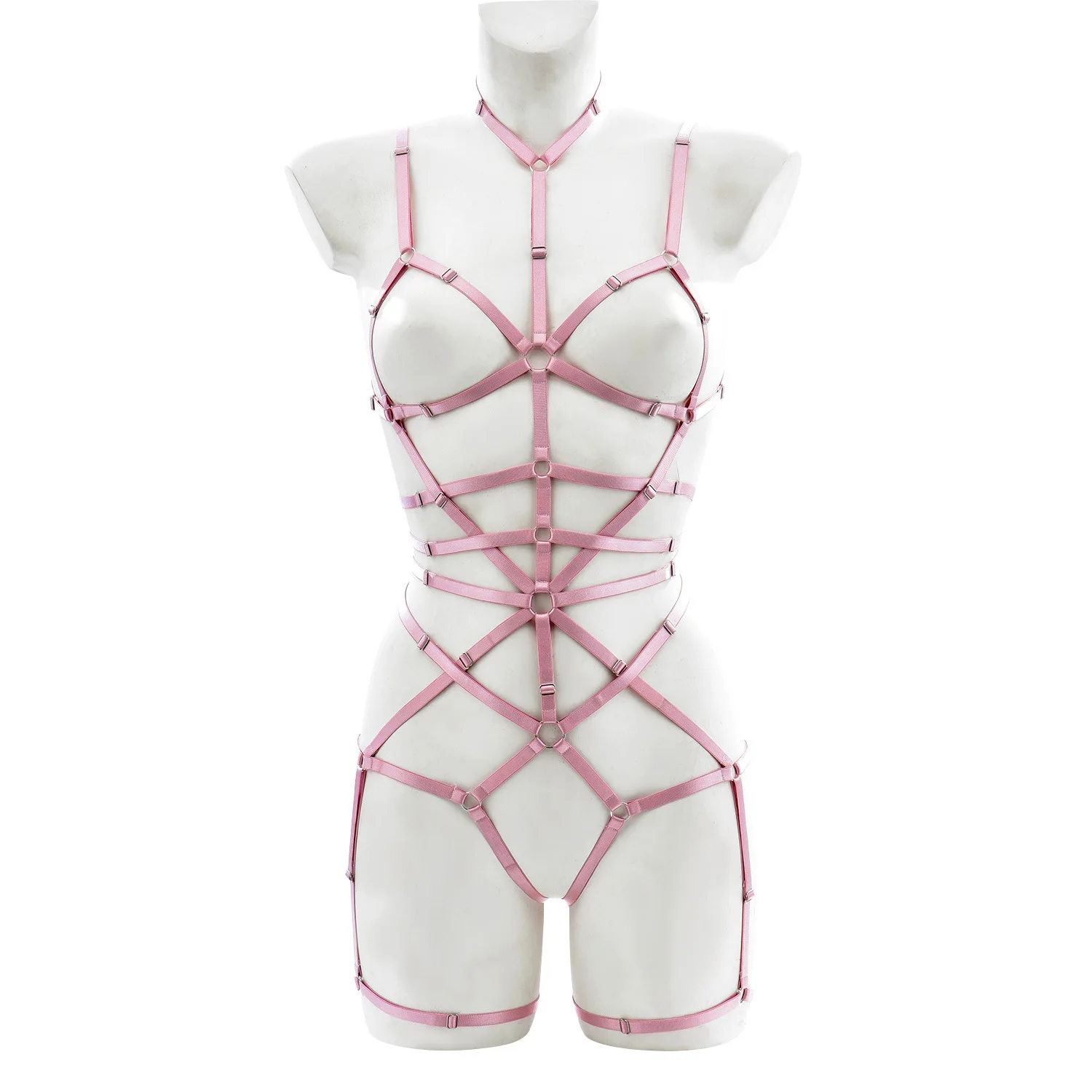 

Women Body Bondage Harness Suit Adult Sexy Lingerie Belt Elastic Adjust Strap Hallow Gothic Cage Nightwear Multicolor