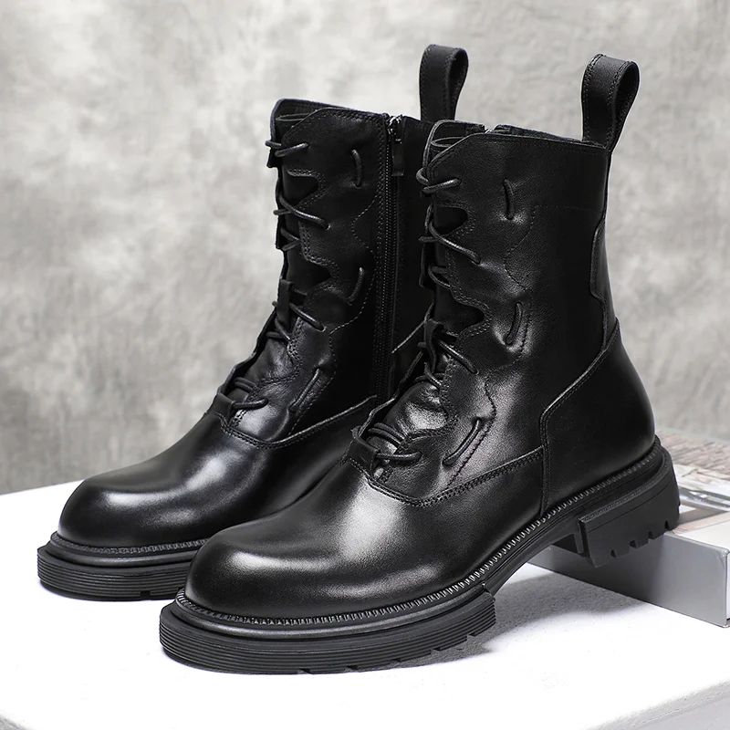 

2025 зимние новые нескользящие кроссовки, мужские износостойкие походные туфли большого размера, высококачественная уличная походная обувь с высоким берцем