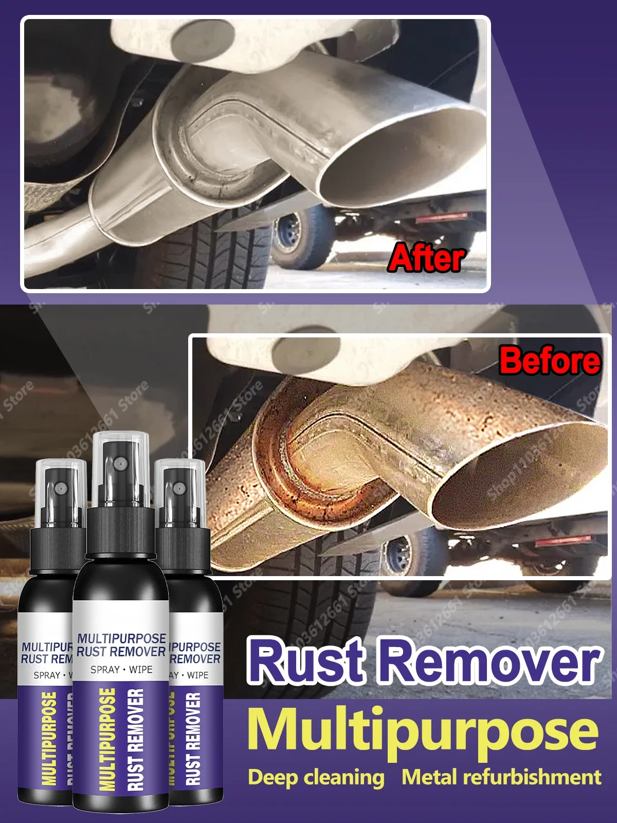 Car Rust Remover Automobile Rust Removal Auto Parts Maintenance Cleaner Remove Rust Spray Rapid Derusting Prevent Corrosion