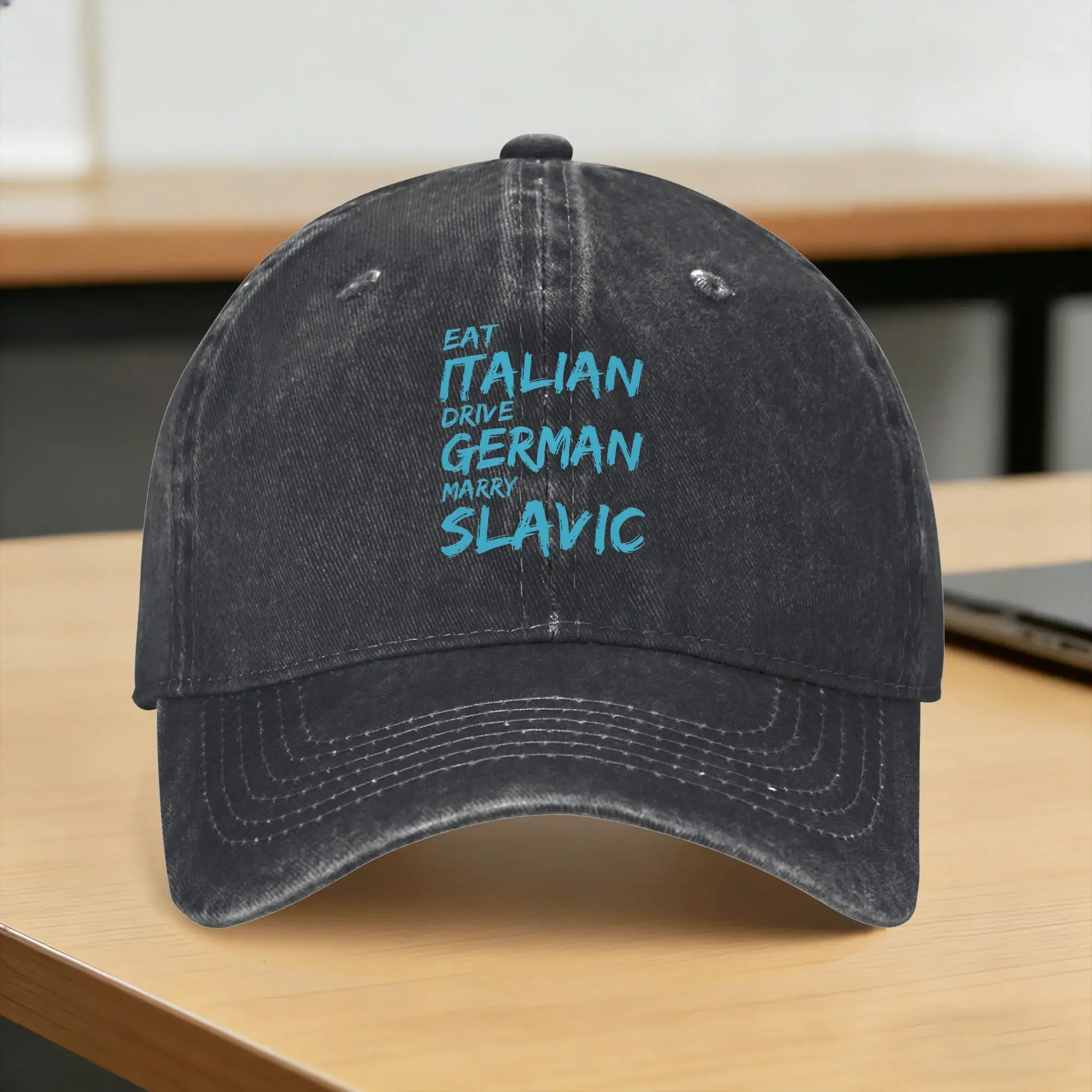 Eat Italian Drive German Marry Slavic Casual Baseball Cap For Women Men Summer Hunting Camping Trucker Hat Funny Snapback Cap