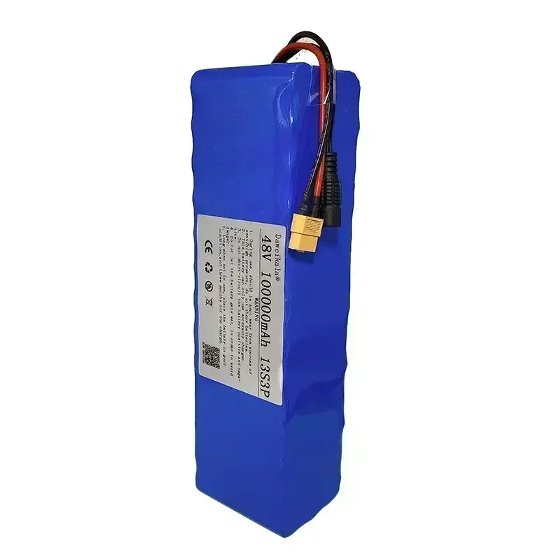 

48V 100Ah 1000W 13S3P XT60 48V 100000mAh lithium ion battery, suitable for 54.6V scooter with BMS+charger. The Scooter Type