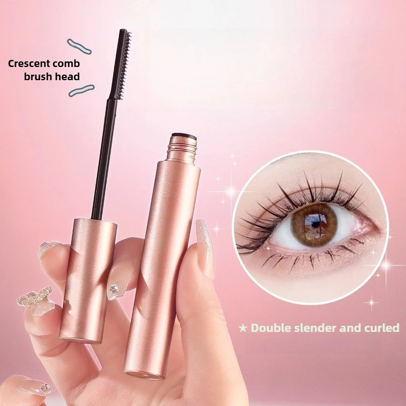 แปรงมาสคาร่าแบบหวีซี่ถี่ 1 ชิ้น ผลิตภัณฑ์แต่งตาที่จำเป็นสำหรับการดัดขนตาให้งอนยาวอย่างเป็นธรรมชาติ กันน้ำ หัวแปรงเล็กเพรียวบาง