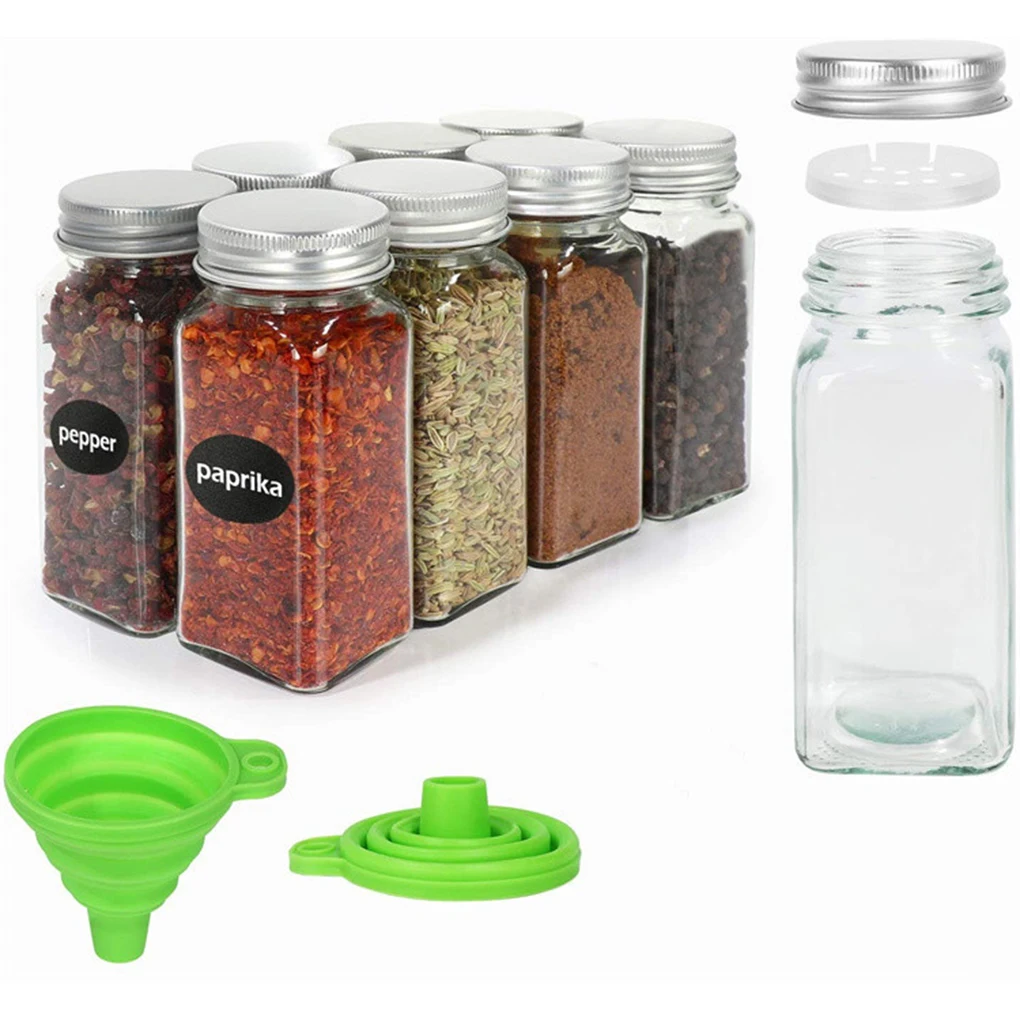 Spice Herb Jar Container Condiment Dispenser Bottle Organizer Kitchen