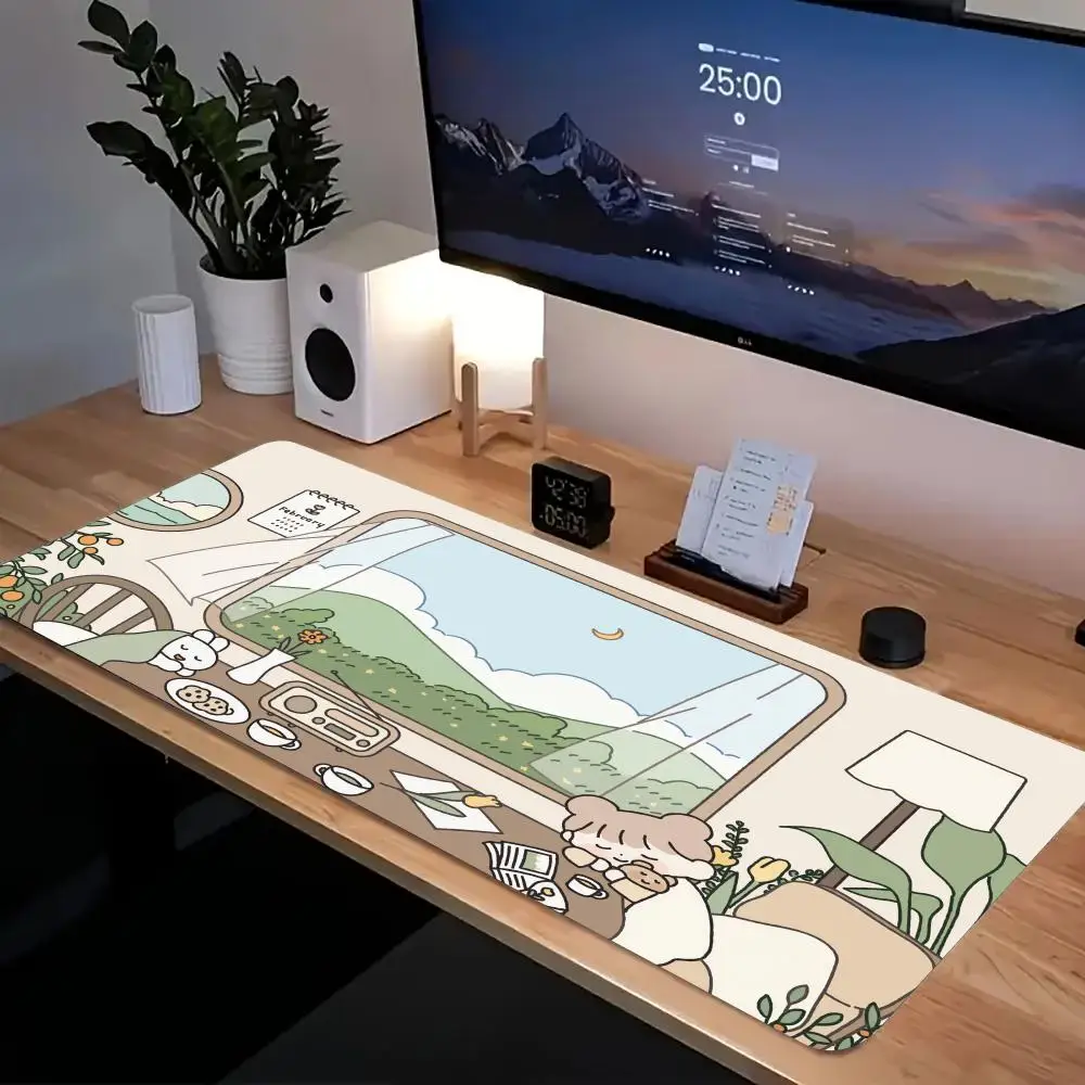 

Cute Animals Mouse Pad Large Computer Office Game Table Mats XXL Rubber Anti-slip Gaming Keyboard Mousepads Long Desk Pads 90x40