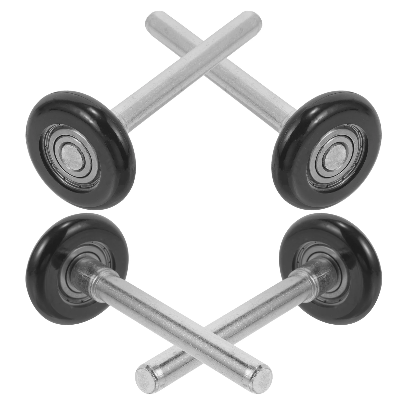 

4pcs Garage Door Roller Replacement Quiet Precision Bearings Rollers Smooth Operation Black Steel Hardware Accessories