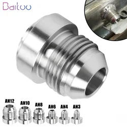 AN3 AN4 AN6 AN8 AN10 AN12 Stainless steel Straight Male Weld Fitting Adapter Weld Bung Nitrous Hose Fitting HR069