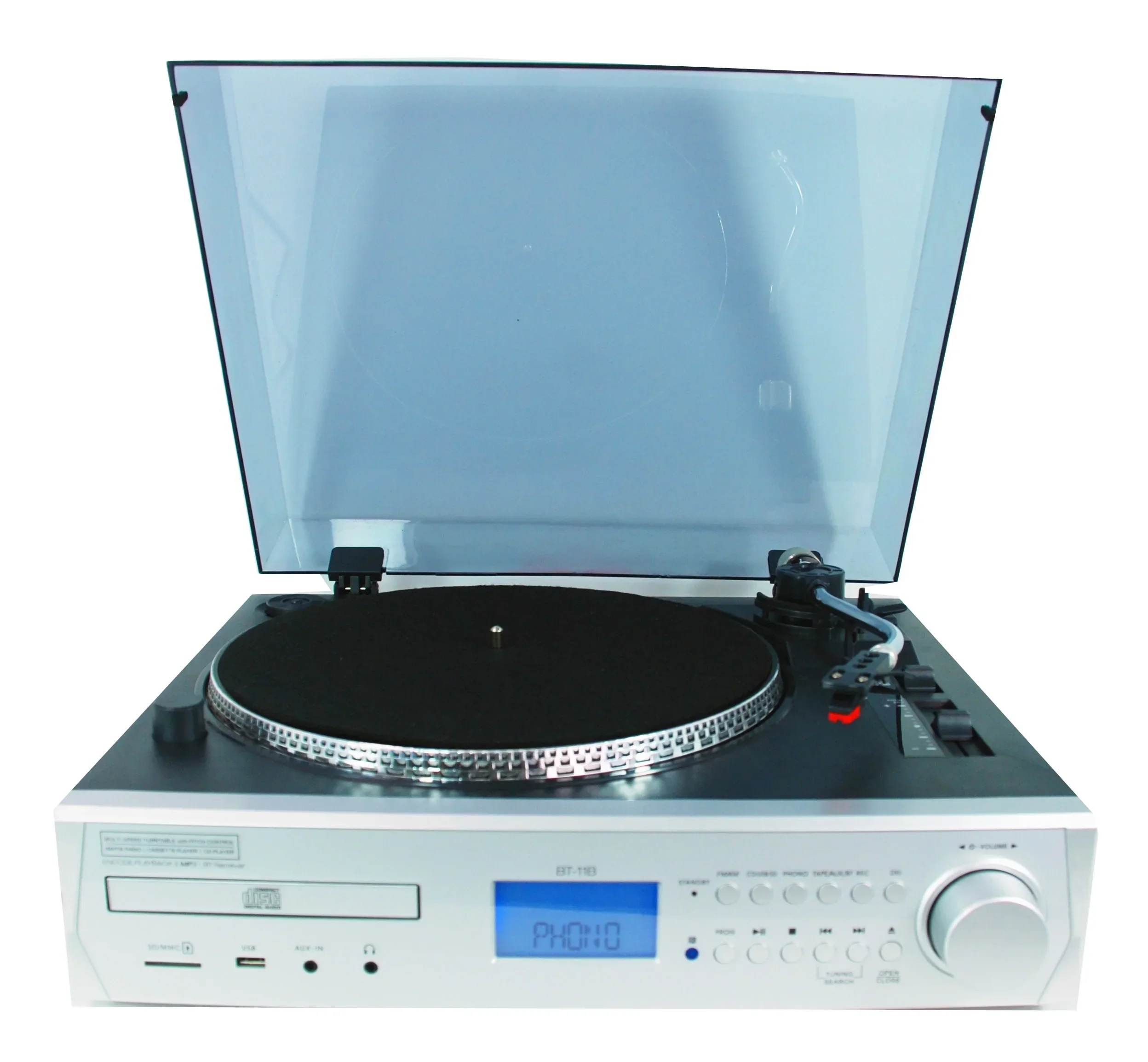 retro tourne-disque bt home audio turntable vinyl gramophone