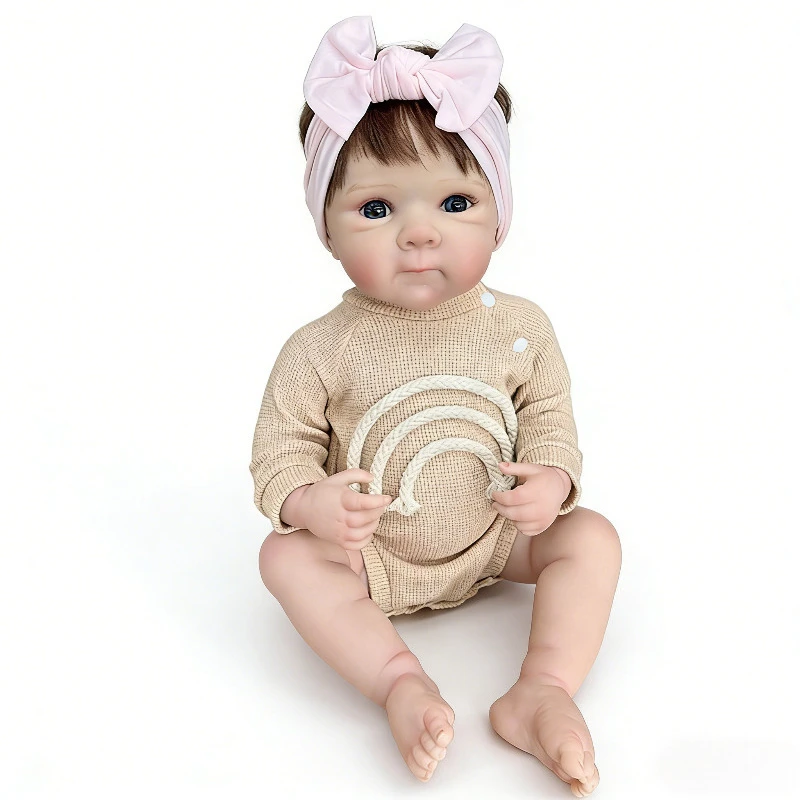 48cm Neugeborenen-Größe Reborn Bettie Lebensechte Weiche Baby-Mädchenpuppe Kann als Badespielzeug Verwendet Werden