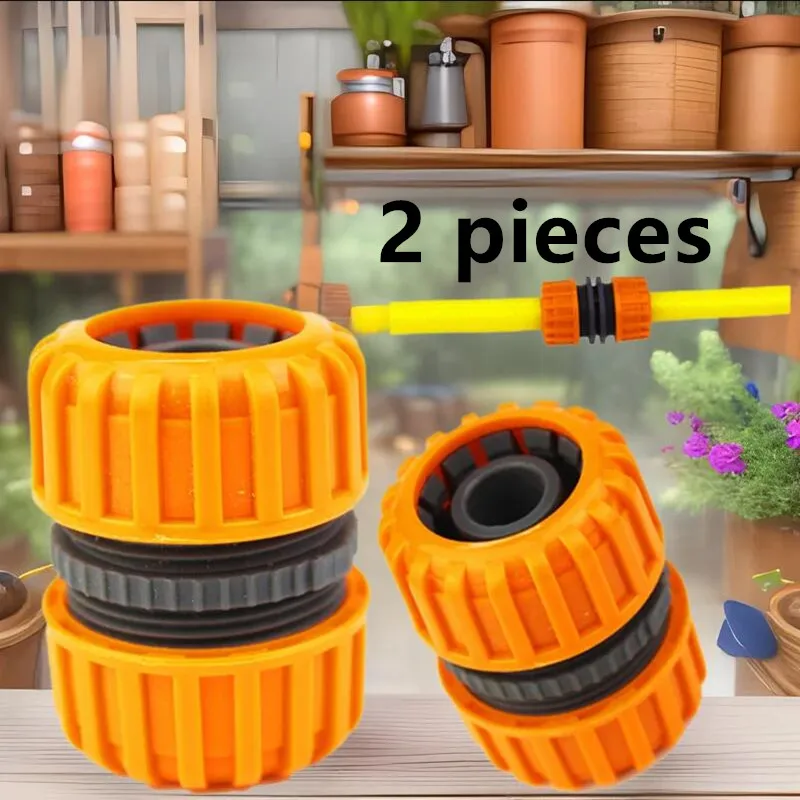 2 pieces Hose Repair Connectors Repairing Plastic Gardening Joints Connecting Water Pipes Extending Quick Connectors Soft Pipe
