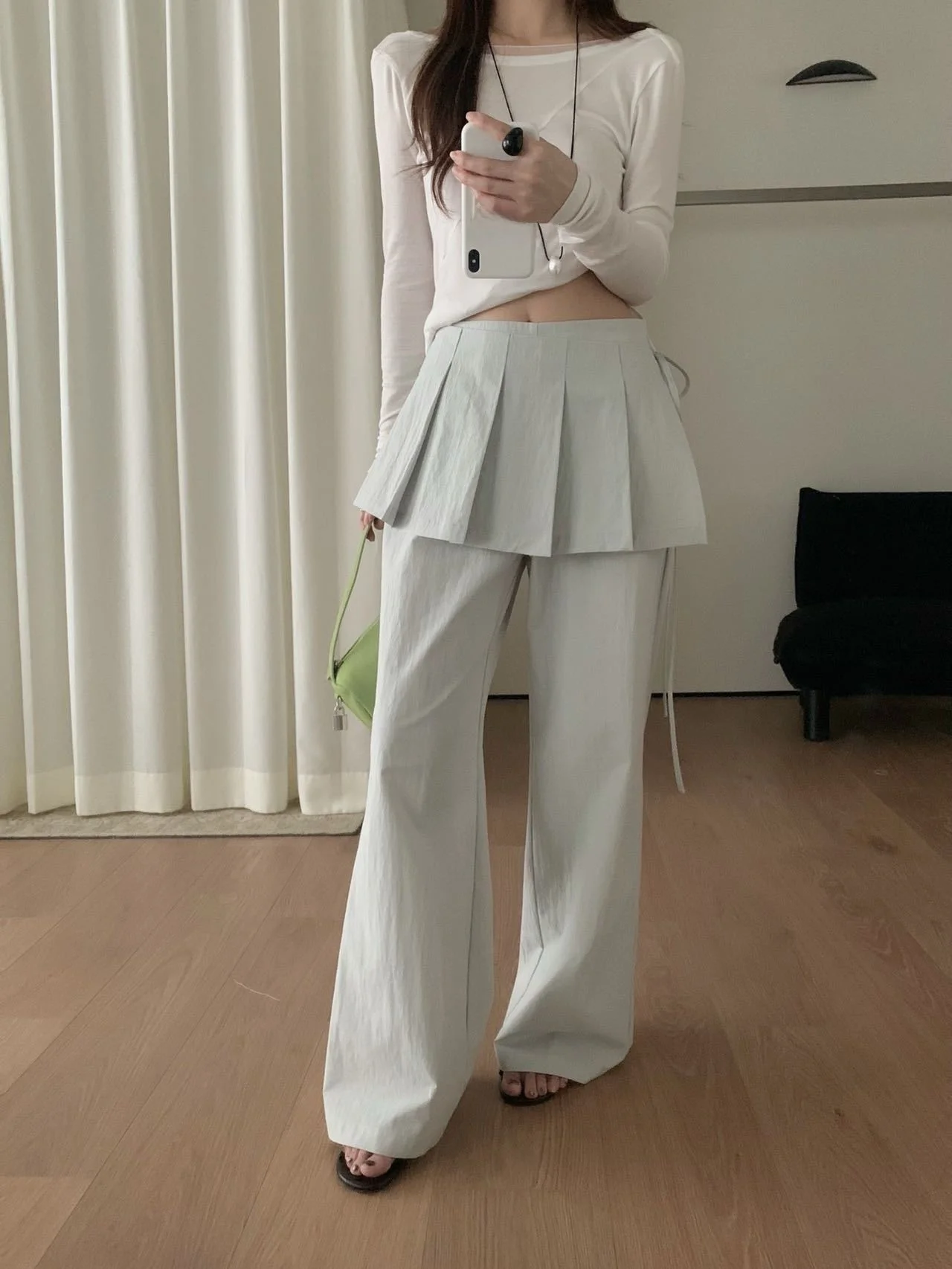 

Брюки женские Lilian TE: плиссированные, повседневные, с высокой талией, прямые, трансформеры (2-в-1), элегантный стиль