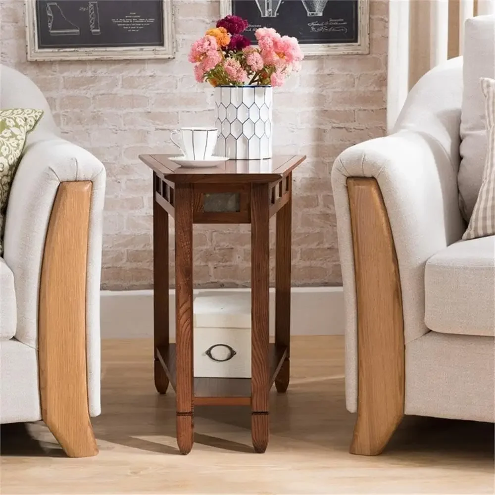 

Promotion PriceSpecial OfferRustic Wood Recliner Wedge End Table In Rustic Oak - Set O 2