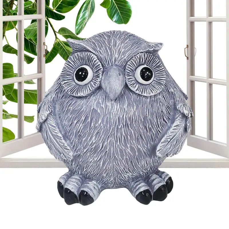 

Owl Garden Statue Garden Decor Owl Statue Miniature Statue Desk Decor Owl Decor Collectible Figurines Resin Garden Art Indoor