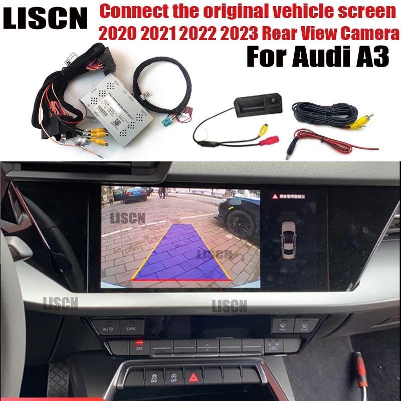 

Plug & Play Reverse Camera For Audi A3 2020 2021 2022 2023 Original Screen / HD Front Rear View Backup Camera No programming