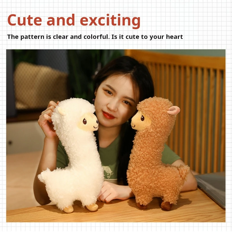 羊ぬいぐるみアルパカ人形かわいい人形ぬいぐるみクリエイティブ枕女の子と子供のギフト