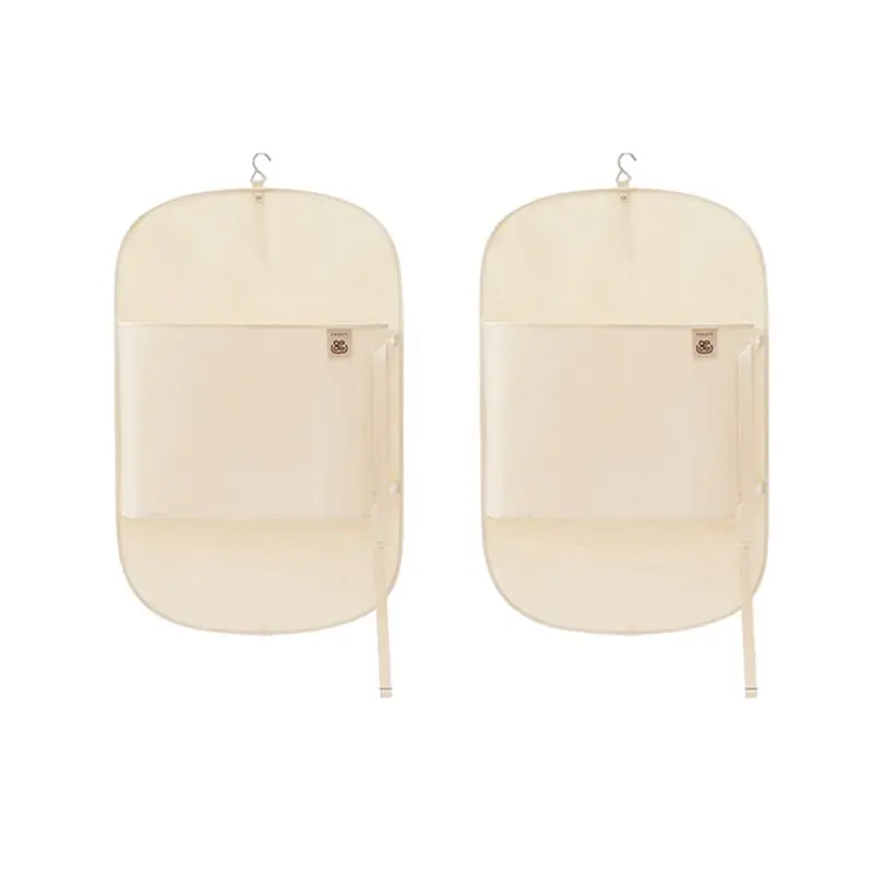 TFTP-Foldable Fabric Down Jacket 2Pc Wardrobe Lazy Compressed Storage Board Dust Cover Storage Artifact Cream-Apricot